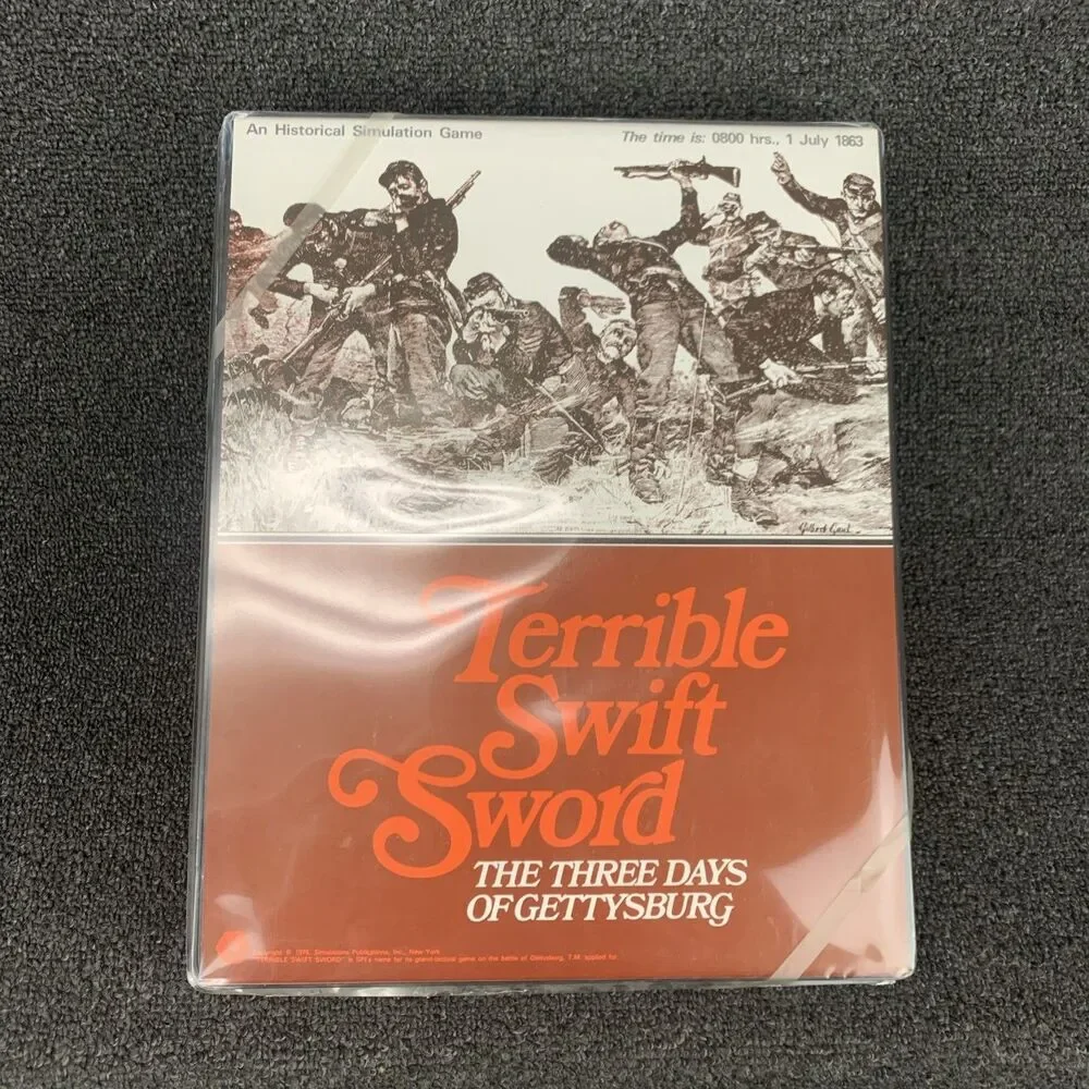 SPI 1976 Tray - TERRIBLE SWIFT SWORD - Three Days of Gettysburg Game (PUN) EX